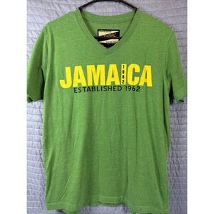 Jamaica T Shirt Mens XL Green Graphic Tee Vacation Beach Travel Short Sleeve